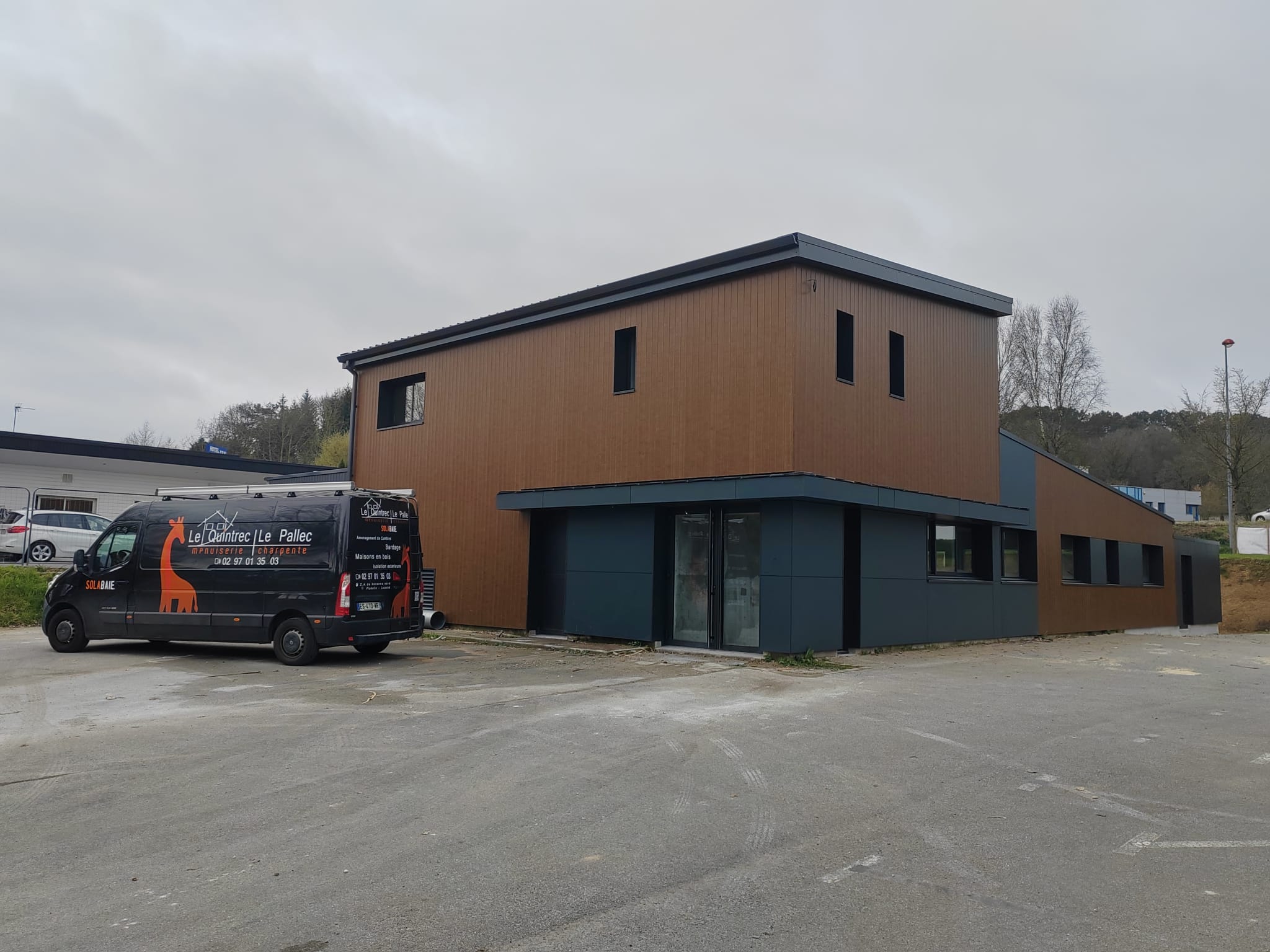 Restaurant Le Talvern à Locminé, extension bois terminée